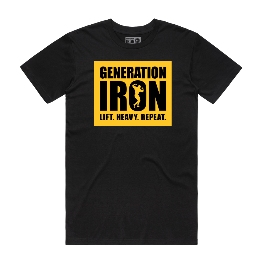 Generation Iron Lift Heavy Repeat Tee - Black