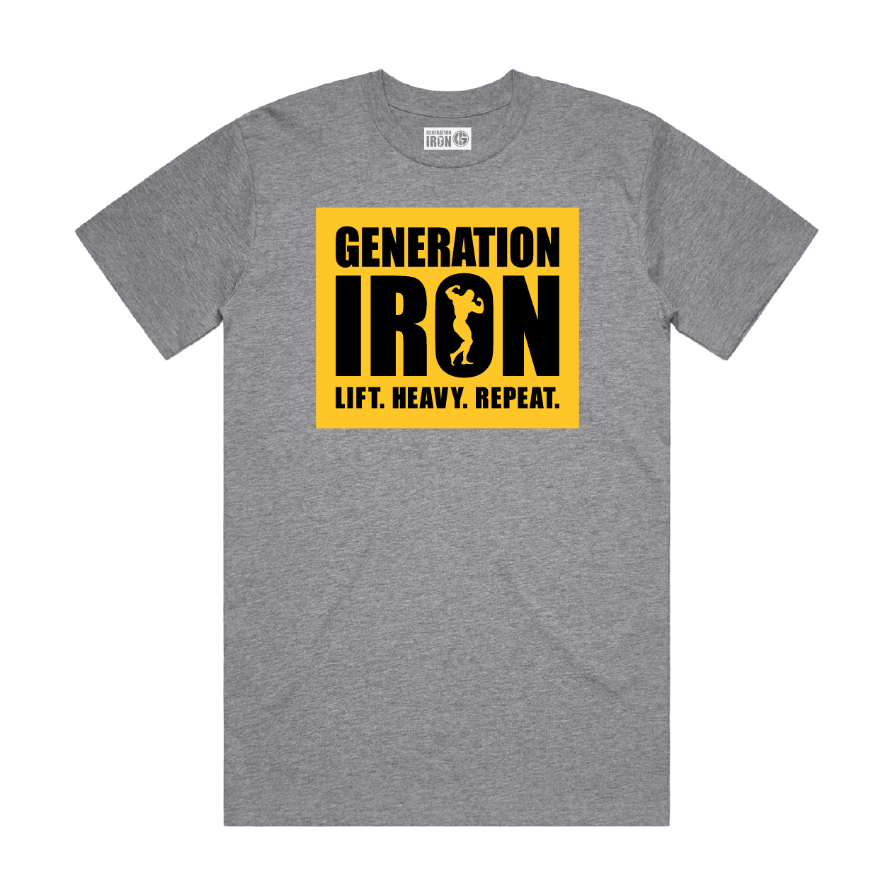 Generation Iron Lift Heavy Repeat Tee - Heather Grey