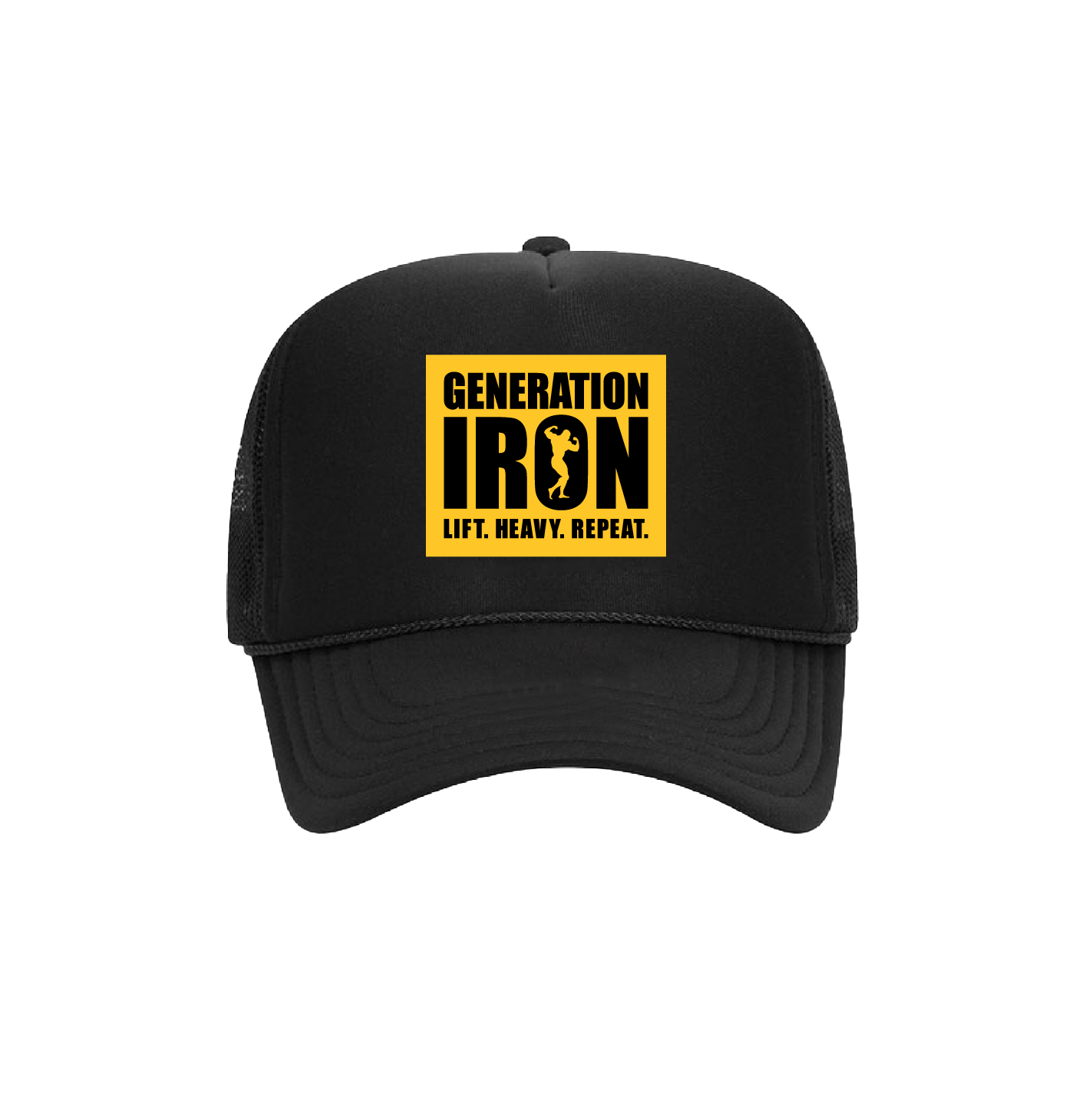 Generation Iron Lift Heavy Repeat Foam Trucker Hat - Black