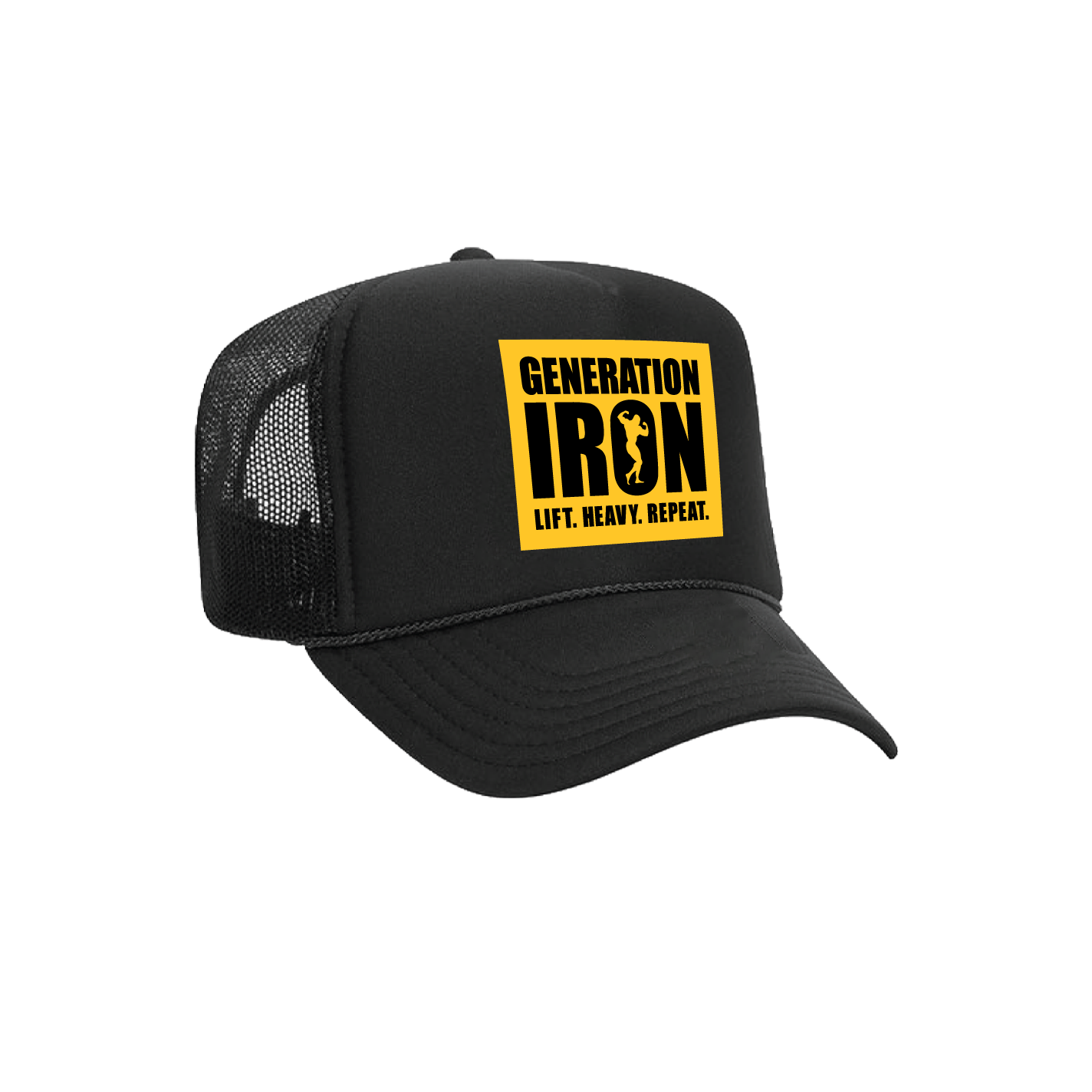 Generation Iron Lift Heavy Repeat Foam Trucker Hat - Black