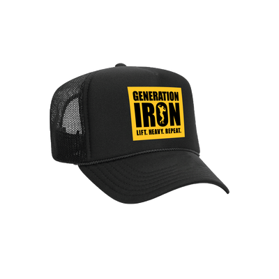 Generation Iron Lift Heavy Repeat Foam Trucker Hat - Black