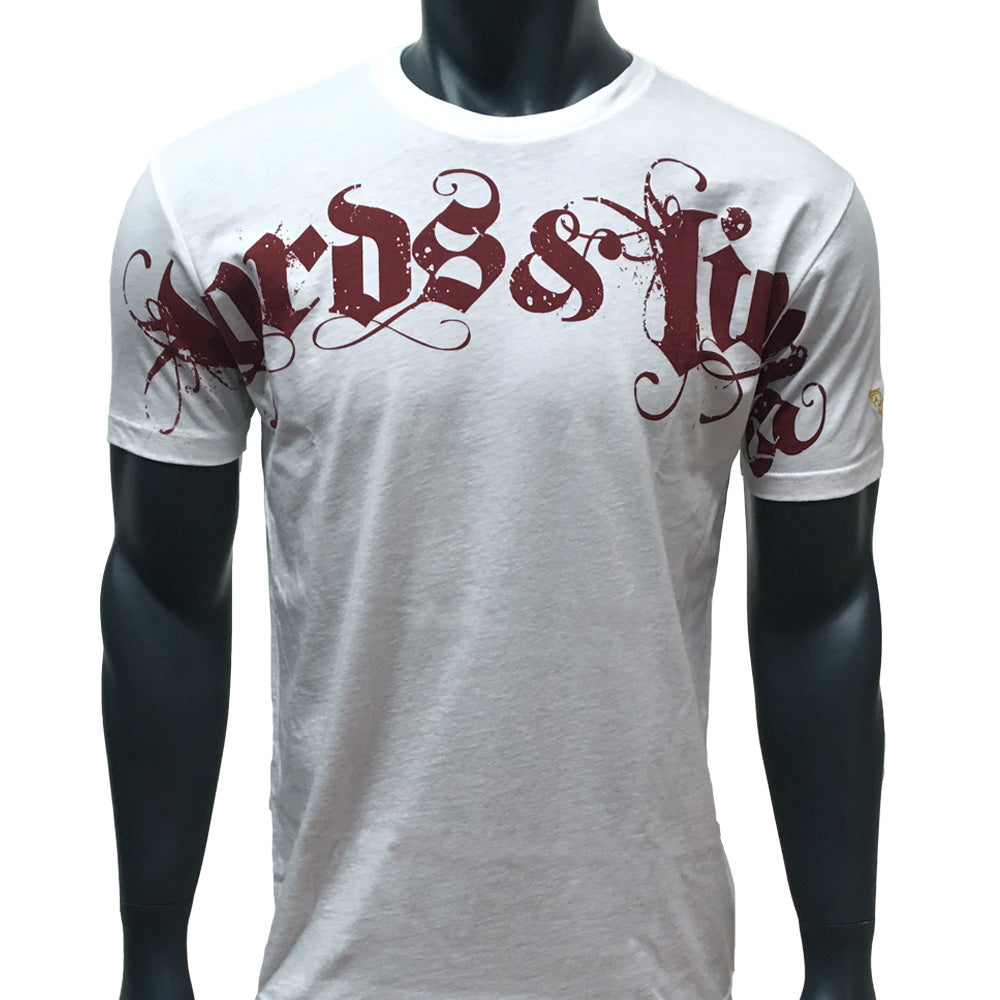 Lords & Lions White Script Tee