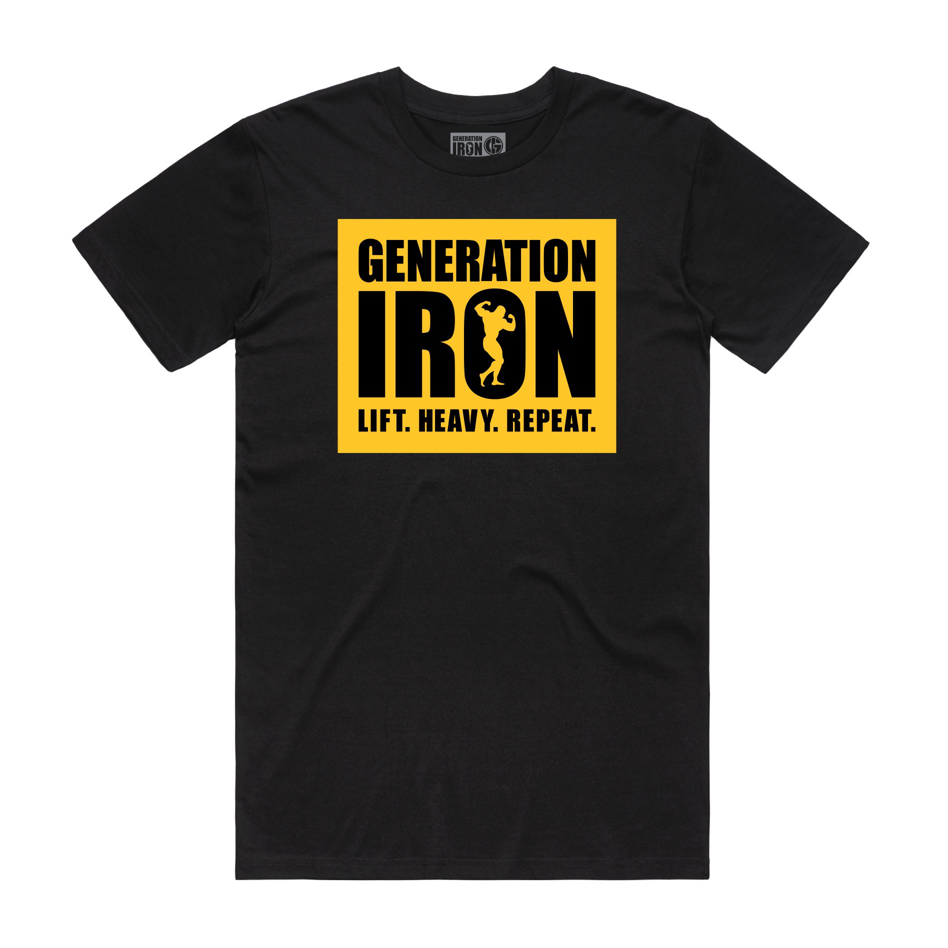 Generation Iron Lift Heavy Repeat Tee - Black