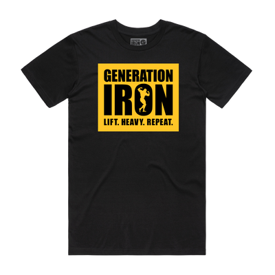Generation Iron Lift Heavy Repeat Tee - Black