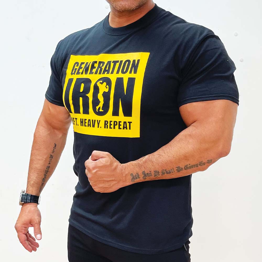 Generation Iron Lift Heavy Repeat Tee - Black