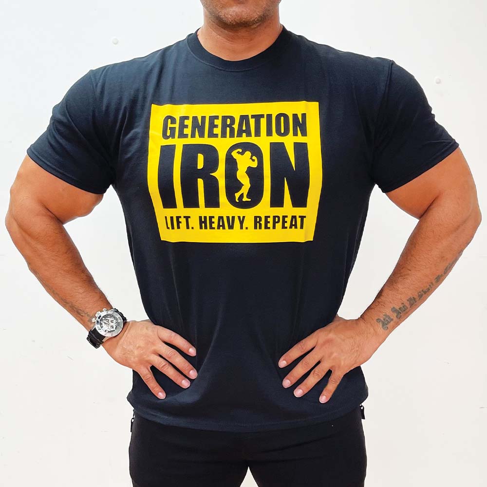 Generation Iron Lift Heavy Repeat Tee - Black