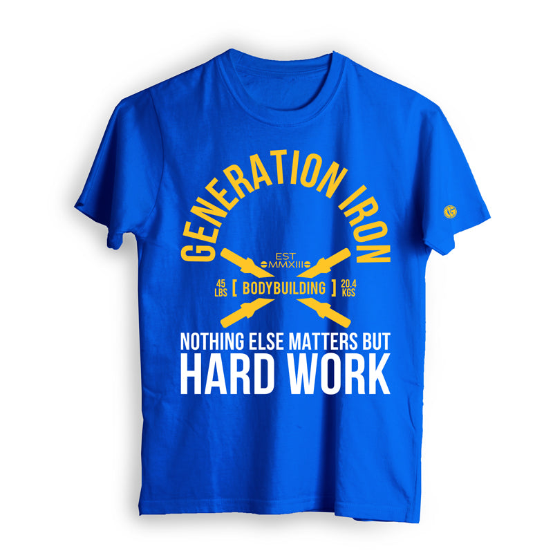 Generation Iron Classic Hard Work Tee - Royal Blue